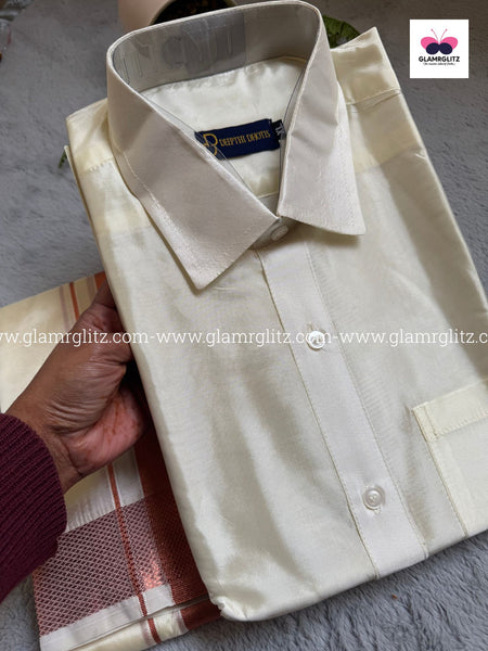 Pattu Shirt and Vesti or Dothi set