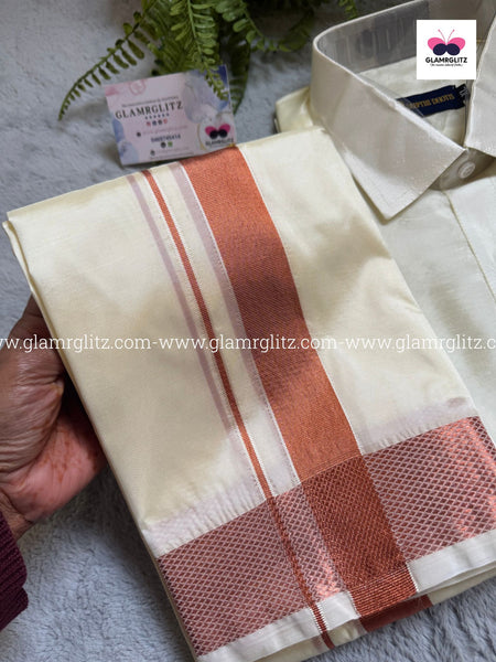 Pattu Shirt and Vesti or Dothi set