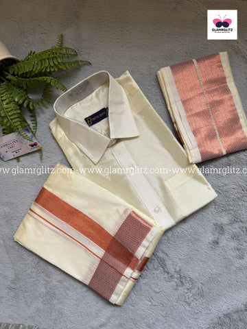 Pattu Shirt and Vesti or Dothi set