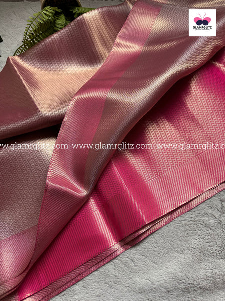 Jyothika Inspired kanjivaram Banaras Silk saree-Silver Zari Weaving