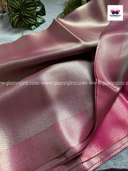 Jyothika Inspired kanjivaram Banaras Silk saree-Silver Zari Weaving