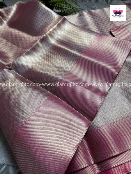 Jyothika Inspired kanjivaram Banaras Silk saree-Silver Zari Weaving