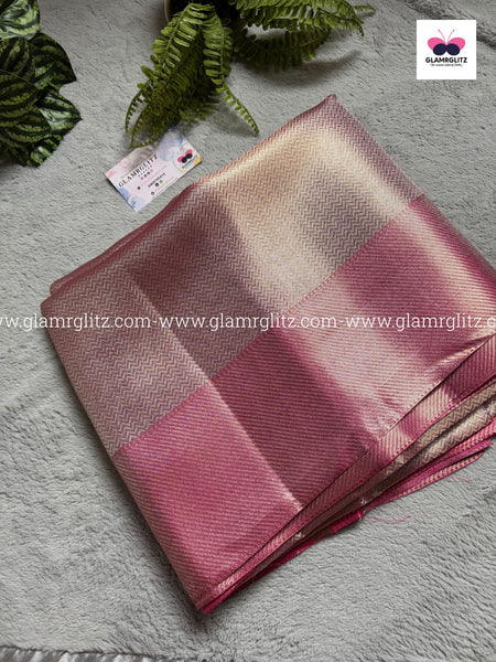 Jyothika Inspired kanjivaram Banaras Silk saree-Silver Zari Weaving