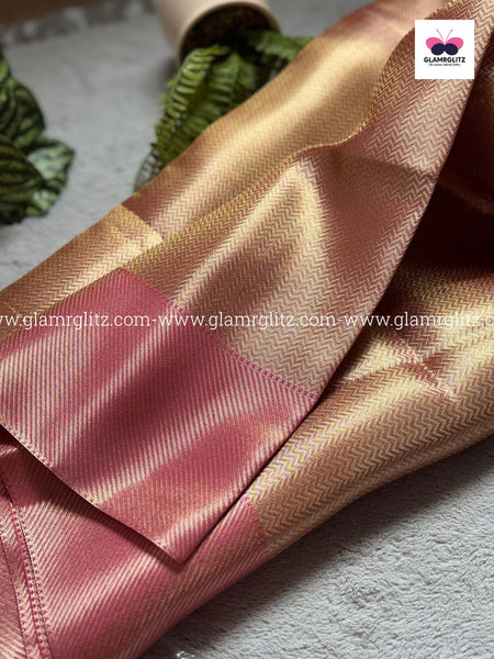 Jyothika Inspired kanjivaram Banaras Silk saree_ gold zari Weaving