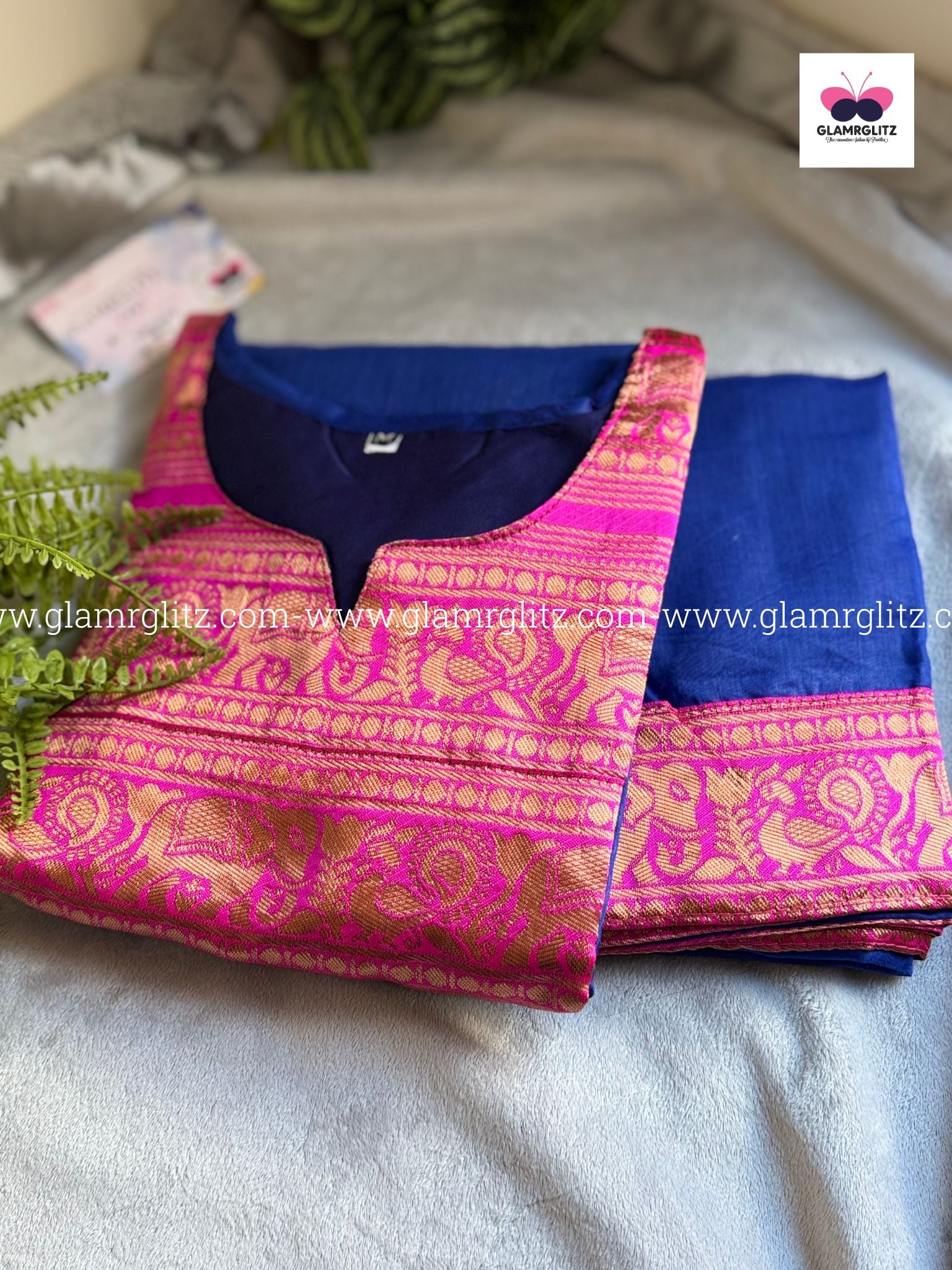 Silk Cotton Kurti and Dupatta Set