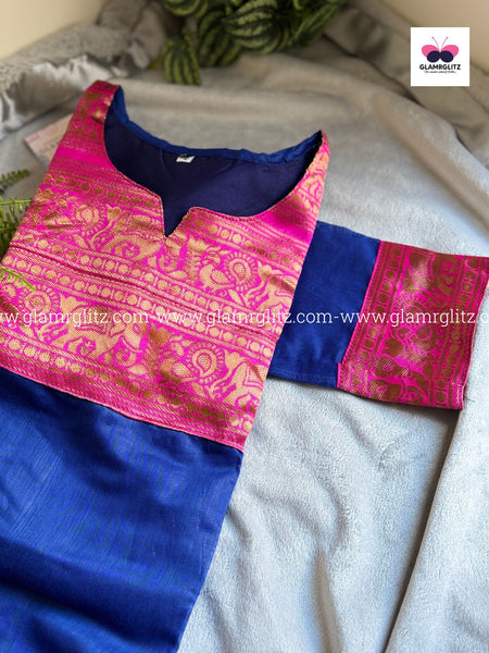 Silk Cotton Kurti and Dupatta Set