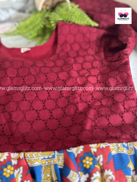 Kamkari long kurti