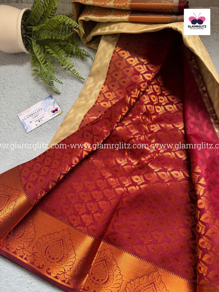 Fancy Soft - Silk Bhutta Embossed Saree