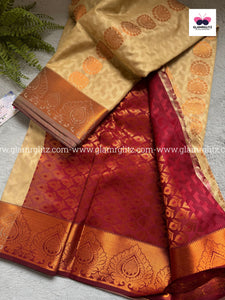 Fancy Soft - Silk Bhutta Embossed Saree