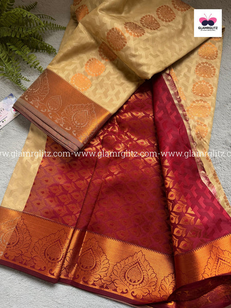 Fancy Soft - Silk Bhutta Embossed Saree