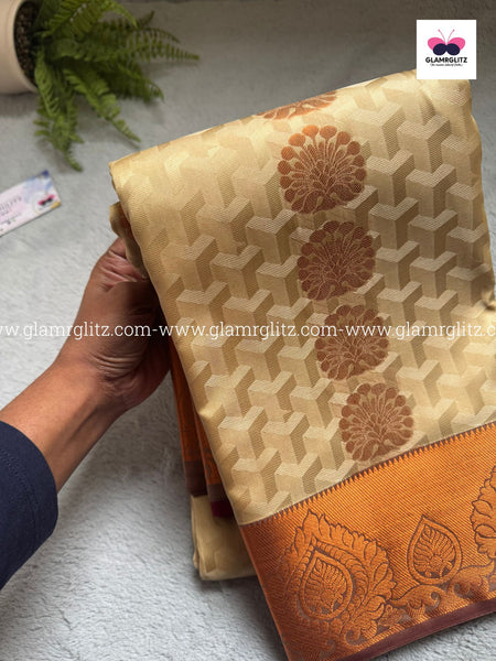 Fancy Soft - Silk Bhutta Embossed Saree