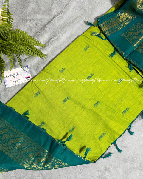 Purely Traditional Kalyani Cotton (silk mix )