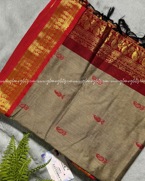 Purely Traditional Kalyani Cotton (silk mix )