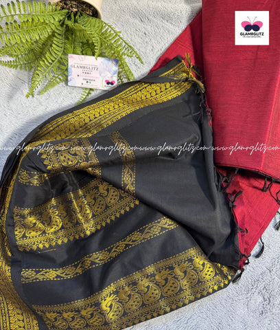 Purely Traditional Kalyani Cotton (silk mix )