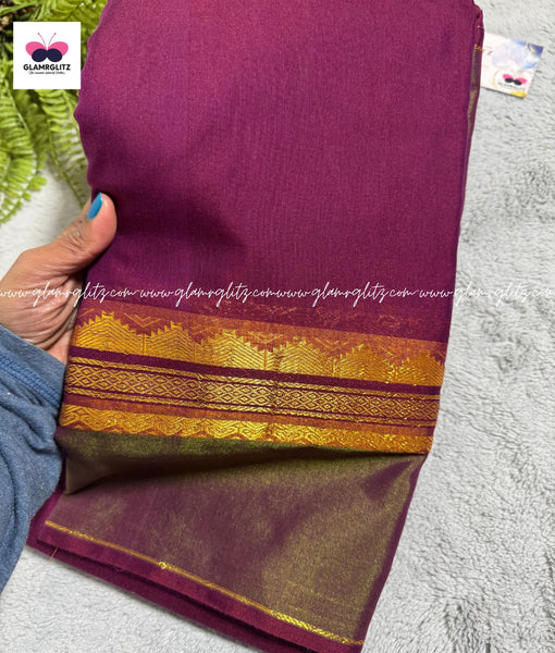 Vinnaithandi Varuvaya – Trisha Special Saree (Brown Maroon with Mehendi Green Border)