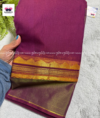 Vinnaithandi Varuvaya – Trisha Special Saree (Brown Maroon with Mehendi Green Border)
