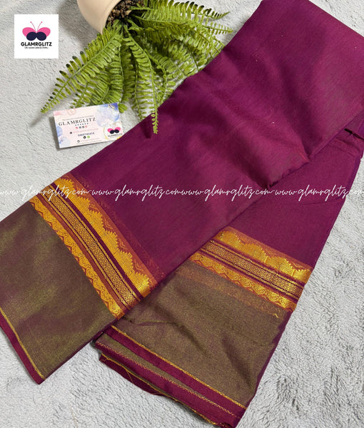 Vinnaithandi Varuvaya – Trisha Special Saree (Brown Maroon with Mehendi Green Border)