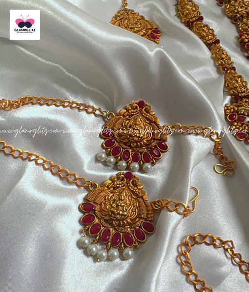 Temple Jewellery Matte Finish Full Bridal Set