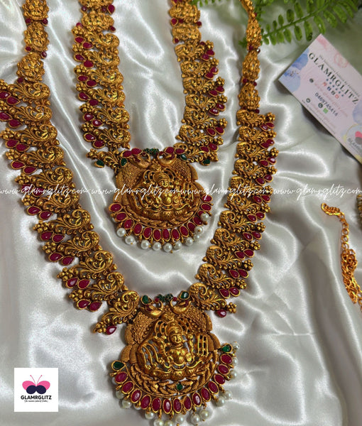 Temple Jewellery Matte Finish Full Bridal Set