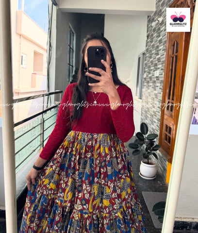 Kamkari long kurti