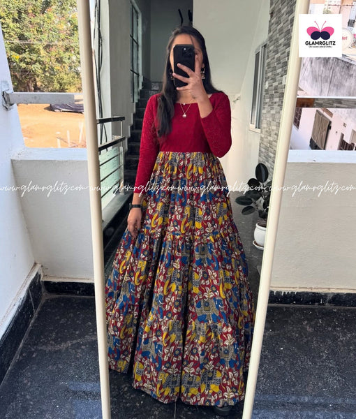 Kamkari long kurti