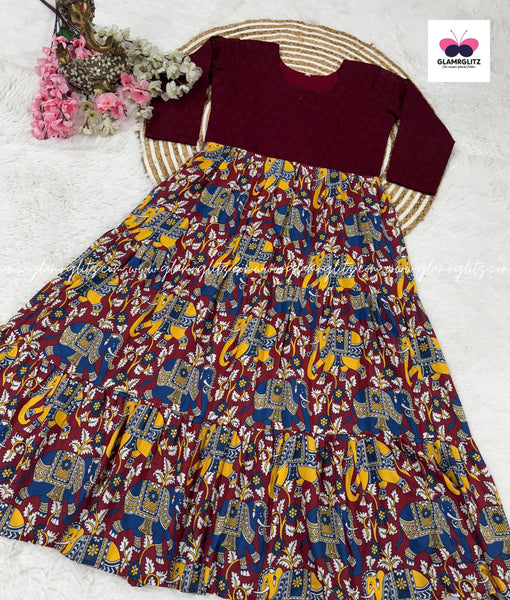 Kamkari long kurti