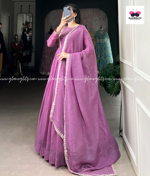 Silver Glory Shimmer Long Kurti