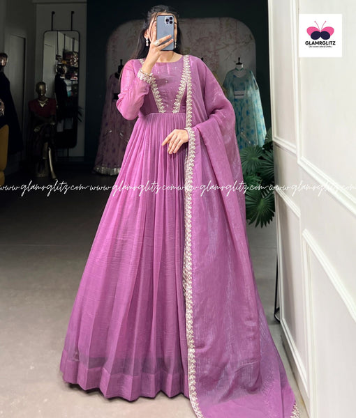 Silver Glory Shimmer Long Kurti