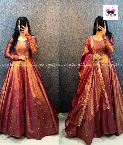 Gown Saree with Dupatta