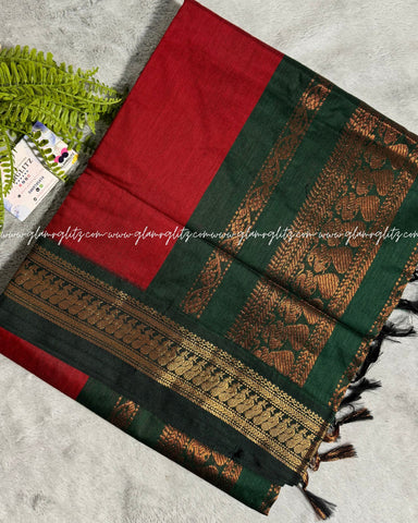 Purely Traditional Kalyani Cotton (silk mix )