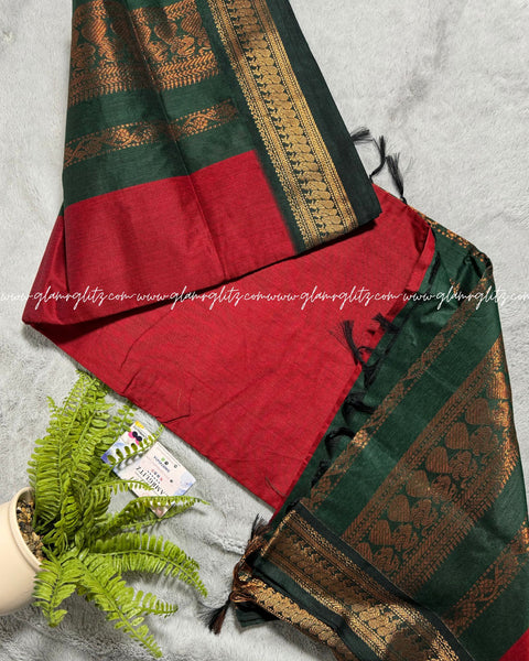 Purely Traditional Kalyani Cotton (silk mix )