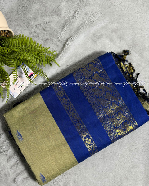 Purely Traditional Kalyani Cotton (silk mix )