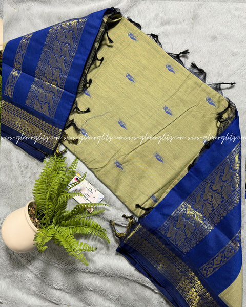 Purely Traditional Kalyani Cotton (silk mix )