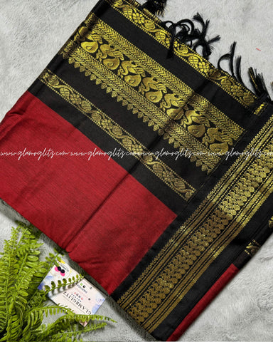 Purely Traditional Kalyani Cotton (silk mix )