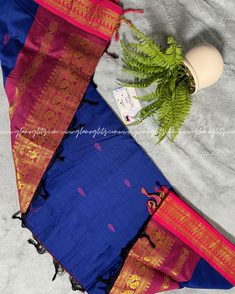 Purely Traditional Kalyani Cotton (silk mix )